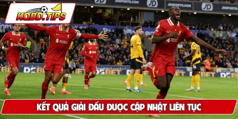 Kết quả giải đấu được cập nhật liên tục